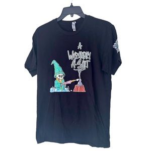 Men’s Next Level Apparel Featuring Wizard & Magic Black Short Sleeve TShirt Med